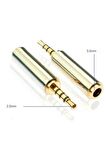 2.5mm Erkek 3.5mm Dişi 4 boğum 3 çizgi kulaklıklı mikrofon çevici