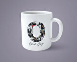 Öğretmenler gününe özel Atatürk resimli O baş harfli İsimli Baskılı kupa bardak