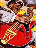 Gitarist Man Çerçevesiz 90x110 Sayılarla Boyama Hobi Seti