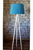 Masif 3 Ayaklı Lambader,tripod ( Turkuaz/beyaz Ayak)