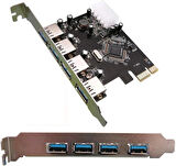 NAVİDATA NVD-EX6 4 PORT USB 3.0 PCI-EXPRESS KART 4 PORTLU 3.0 USB HUB ÇOKLAYICI KART