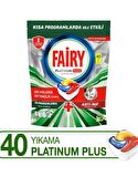 Fairy Platinum Plus Bulaşık Makinesi Deterjanı Kapsülü / Tableti; 40 Yıkama Limon Kokulu