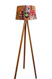 Beta Serisi Masif 3 Ayaklı Lambader Tripod (Kilim Desen- Açık Ceviz)