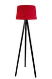 Beta Serisi 3 Ayaklı Tripod Masif Lambader( Kırmızı- Siyah Ayak)