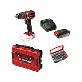 Einhell Tp-Cd 18/50 Li-I Bl Solo Akülü Vidalama Seti + 1 x 2.5 Ah Starter Kit (Bits Uç ve Çanta Dahil)