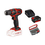 Einhell Tc-Cd 18/35 Li Solo Akülü Vidalama Seti + 1 x 4 Ah Starter Kit ve 32 Parça Bits Uç