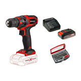 Einhell Tc-Cd 18/35 Li Solo Akülü Vidalama Seti + 1 x 2.5 Ah Starter Kit ve 32 Parça Bits Uç