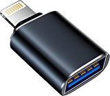 Lightning Uyumlu USB Kamera Adaptörü, USB 3.0 OTG Kablosu, iPhone/iPad uyumlu Kart Okuyucu, USB Flash Sürücü, U Disk, Klavye, Fare, Hub, MIDI, Tak ve Çalıştır