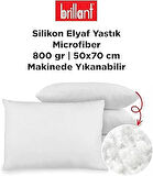 Arsimo Microfiber Silikon Elyaf Yastık 800 gr | 50x70 | Makinede Yıkanabilir Silikon Yastık