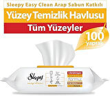 Easy Clean Arap Sabunu Katkılı Yüzey Temizlik Havlusu, 100 Yaprak