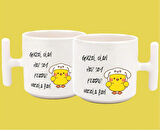 Güzel olan herşey kısadır mesela ben espirili T kulplu latte kupa bardak