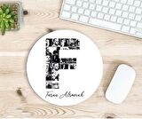 Kişiye Özel Atatürk Resimleri İle Bezenmiş F Harfli İsimli Baskılı Mouse Pad