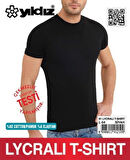 Yıldız 91 Siyah Likralı Kısa Kollu Erkek T-Shirt Atlet