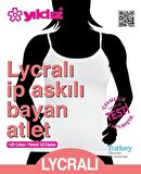 Yıldız 2170 Beyaz Likralı İp Askılı Kadın Atlet