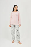 HF Club 2115 Kadın Uzun Kollu Pijama Takımı