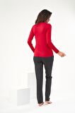PJS 22422 Kadın Baskılı O Yaka Pijama Takım