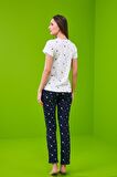 Pjs 23102 Kadın Yıldız Desenli Pijama Takım