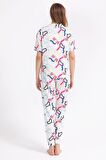 Roly Poly 2786 Love Krem Kadın Gömlek Pijama Takımı