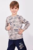 Roly Poly 2871 Able Ends Rule Break Bej Erkek Uzun Kol Pijama Takım