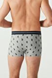 U.s Polo Assn 80328 Erkek Bordo Lacivert Gri 3'Lü Boxer