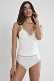 Pierre Cardin 305 Kadın Dantelli Penye Atlet Külot Kaşkorse Set