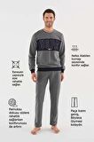 U.s Polo Assn 18616 Erkek Antrasit Melanj Pijama Takım