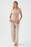 Pierre Cardin 8521 Tropical Vibes Kadın Kısa Kol Pijama Takım