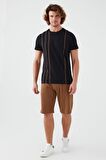 Arnetta 2509 Vertical Stripes Erkek Bermuda Takım
