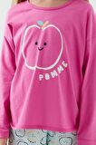 Roly Poly 3063 Garson Pomme Apple Kız Çocuk Uzun Kol Pijama Takım