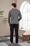 Pjs 23709 Erkek Patlı Jakarlı Pijama Takım