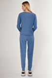 Pierre Cardin 8749 Embroidered Kadın Uzun Kol Pijama Takım