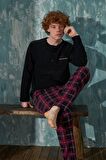 Gd Goldoremi 18113-4 Erkek Polar Patlı Üç Düğmeli Pijama Takım Uzun Kollu