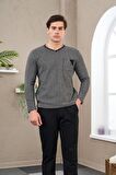 PJS 23710 Erkek Jakarlı Pijama Takım