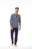 Pijadore 1535 Erkek Lacivert Uzun Kollu Pijama Takım