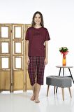 Estiva 24064 Kadın Kısa Kol Kapri Pijama Takım