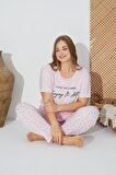 Estiva 24073 Büyük Beden Kadın Kısa Kol Pijama Takım