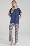 Pijadore 1636 Kadın Kısa Kollu Pijama Takımı