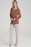 Pijadore 1618 Kadın Uzun Kollu Pijama Takım