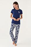 Pierre Cardin 8810 Branch Kadın Kısa Kol Pijama Takımı