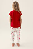 . 1834 Lisanslı Text Printed Kız Çocuk Pijama Takımı