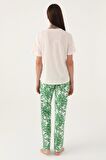 Pierre Cardin 8804 Nature Bej Kadın Kısa Kol Pijama Takımı