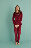 Gd Goldoremi 13166-12 Kadın Ladles Night Kadife Pijama Takım