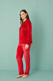Gd Goldoremi 13312-6 Kadın Good Morning Beautiful Kadife Pijama Takım