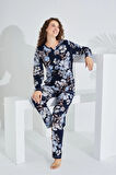 Etoile 98282 Kadın %100 Pamuk Uzun Kol Kadın Pijama Takımı
