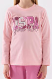 U.S. Polo Assn. 1984 Kız Çocuk Pembe Uzun Kol Pijama Takım