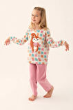 Arnetta 2651 Garson Polar Krem Kız Çocuk Uzun Kol Pijama Takım