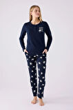 Arnetta 3056 Kadın Every Thing Uzun Kollu Pijama Takım