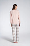 Gd Goldoremi 1732 Don't Quıt Kadın Ekoseli Uzun Kollu Pijama Takım