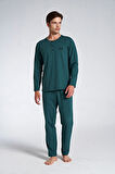 Gd Goldoremi 1750 Büyük Beden Erkek %100 Pamuklu Uzun Kollu Pijama Takım