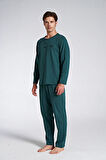 Gd Goldoremi 1750 Büyük Beden Erkek %100 Pamuklu Uzun Kollu Pijama Takım